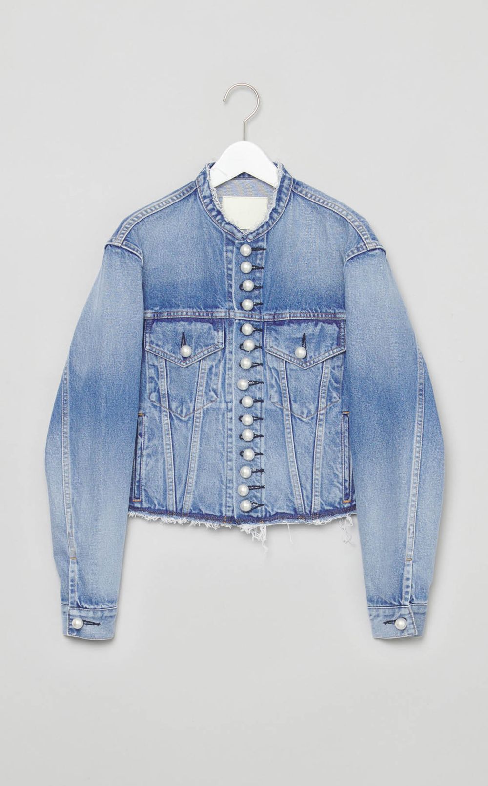 デニムパールボタンジャケット