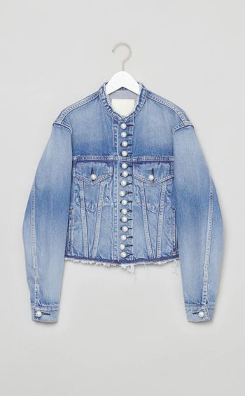 デニムパールボタンジャケット