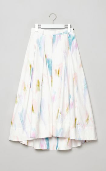 プリント柄リップストップスカート