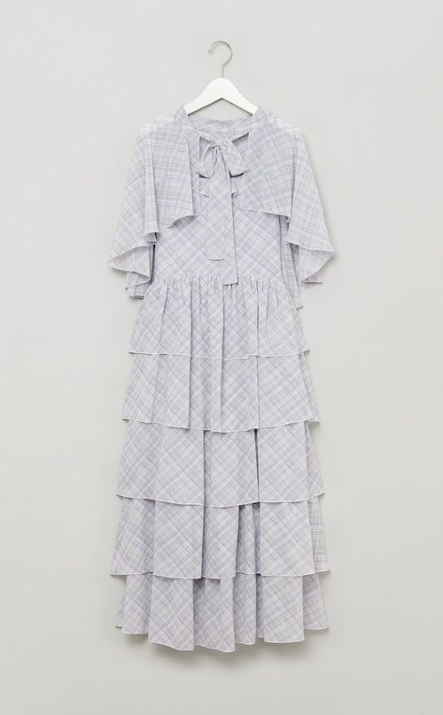 ケープセットティアードドレス