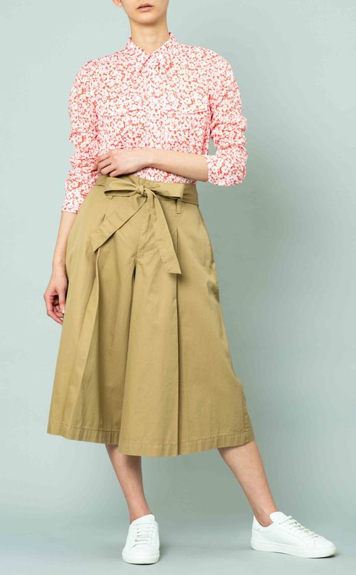 ベルト付ワイドチノパンツ