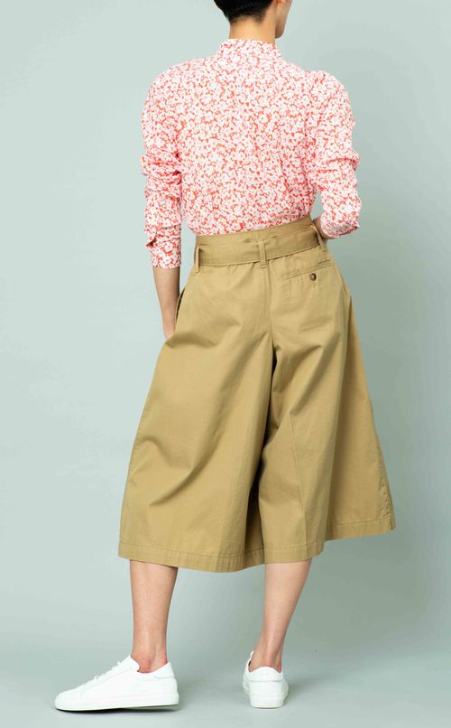 ベルト付ワイドチノパンツ