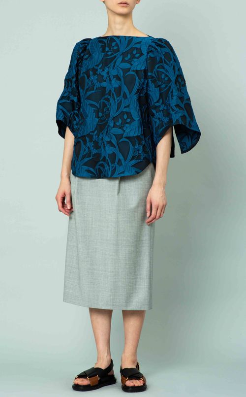 ウールミディタイトスカート