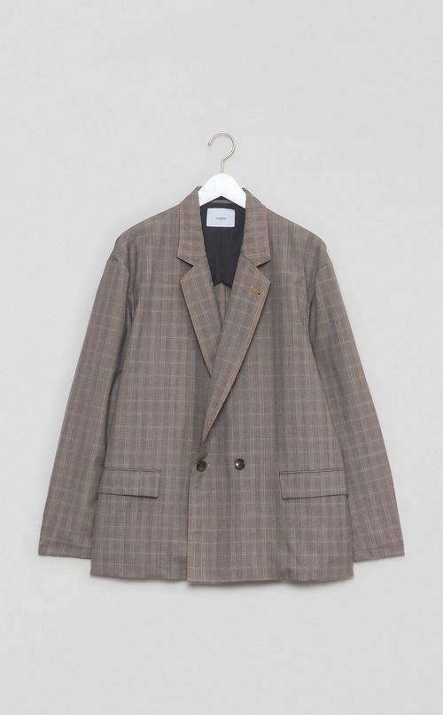 チェックリラックスダブルジャケット