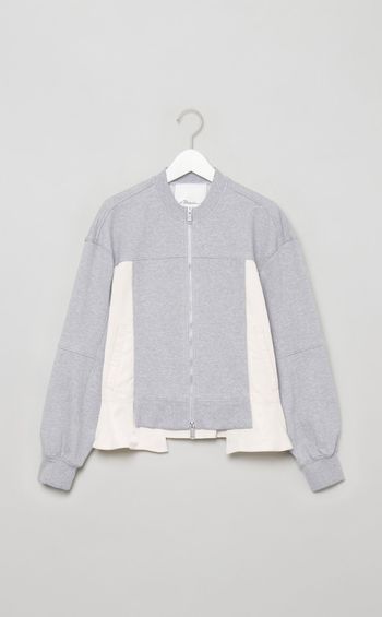 切替スウェットハイネックブルゾン