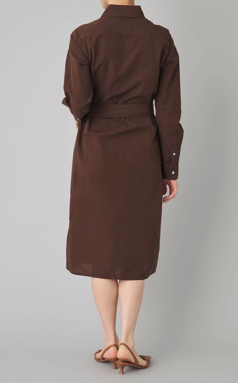 コットンリネンシャツワンピース