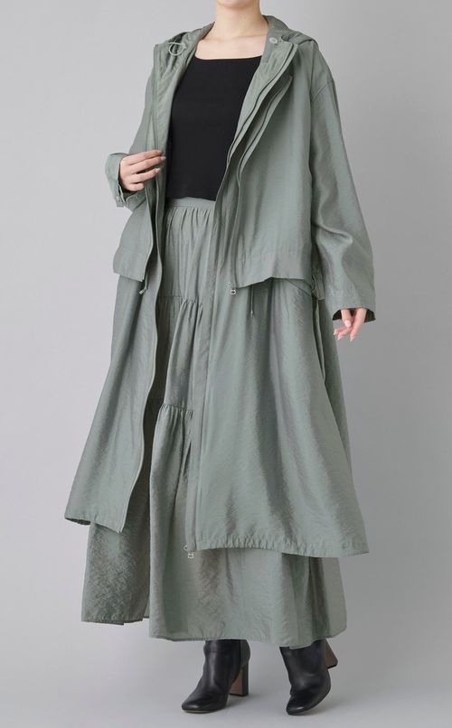 シアーオーガンジーレイヤードコート