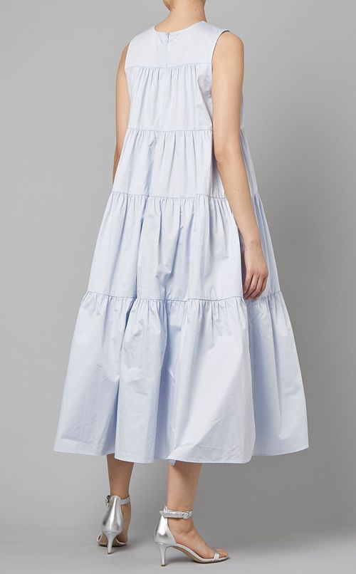 ノースリーブティアードワンピース