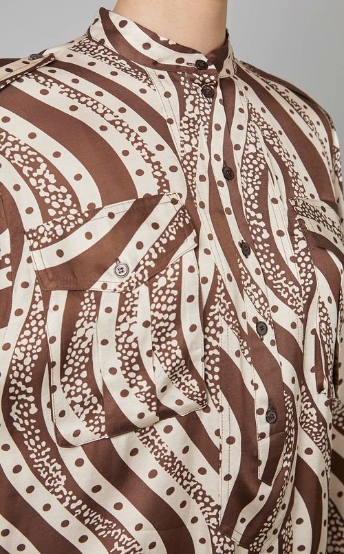 フロントポケットプリントワンピース