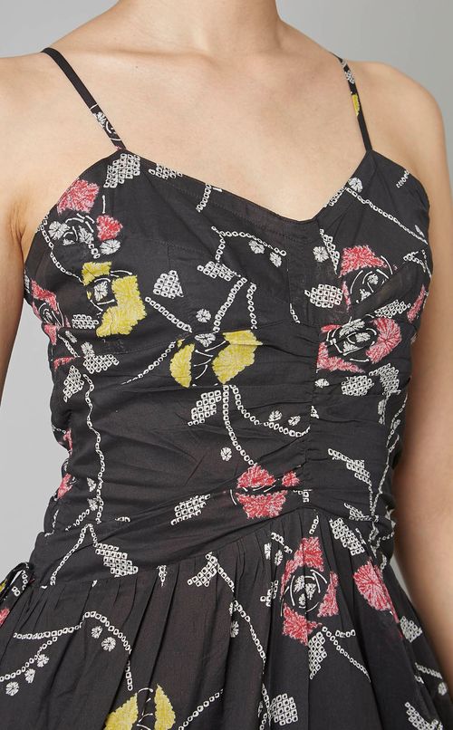 フラワープリントキャミマキシドレス