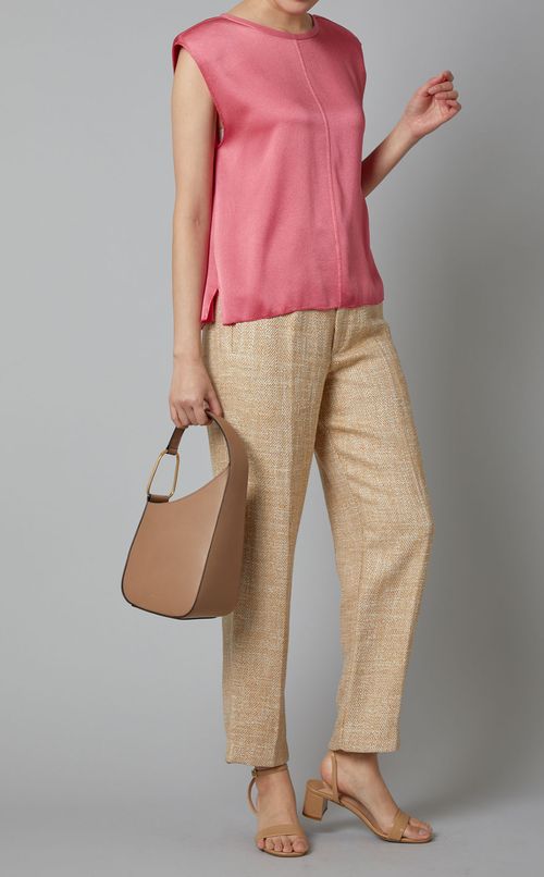 ゴールドバックルレザーバッグ