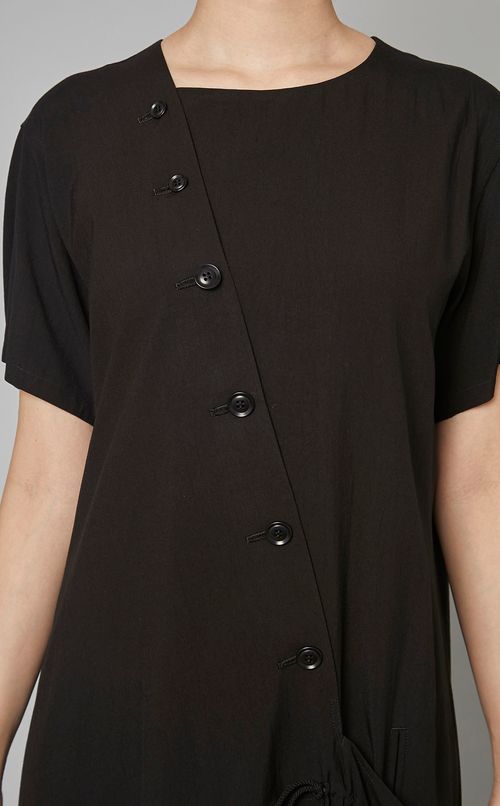 ドレープハーフスリーブワンピース