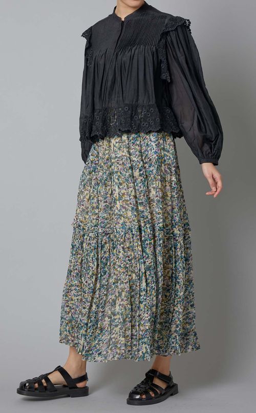 コットンボイルレースブラウス