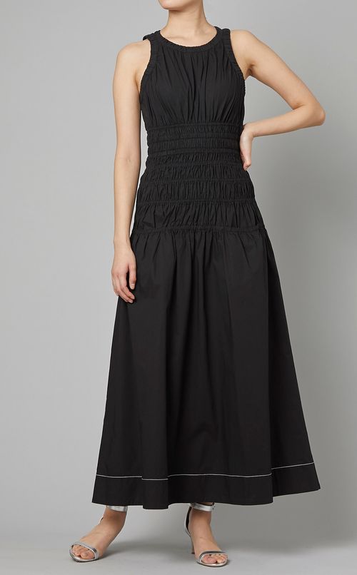 コットンポプリンタンクロングワンピース