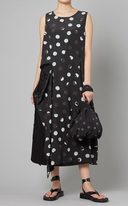 ドットノースリーブワンピース