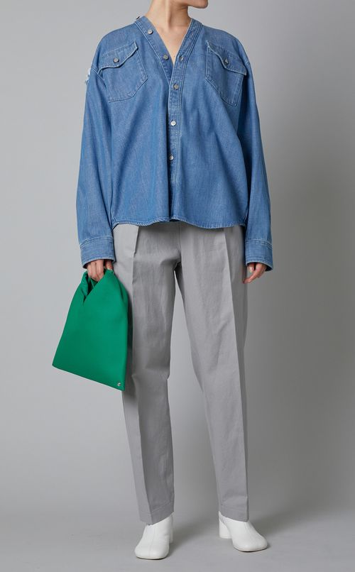 ハイウエストドローコードパンツ