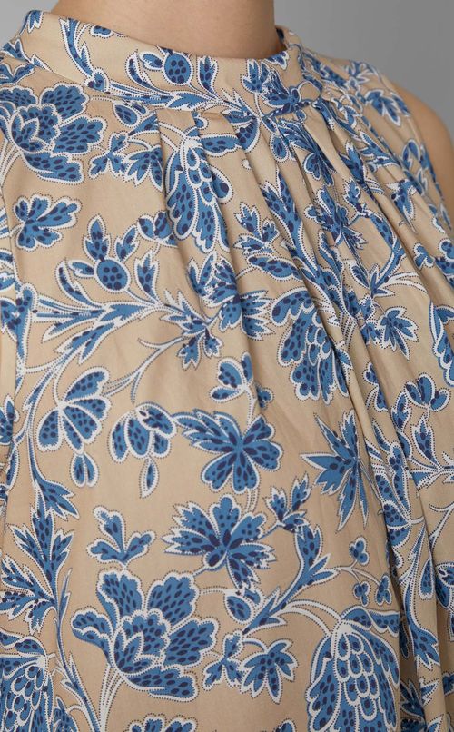 フラワープリントティアードマキシドレス