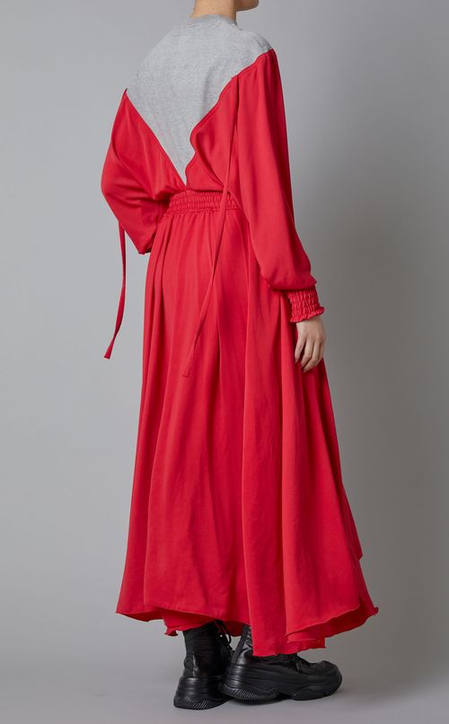 ドッキングジャージーロングワンピース