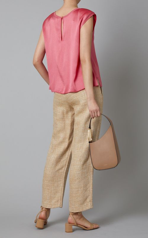 ゴールドバックルレザーバッグ