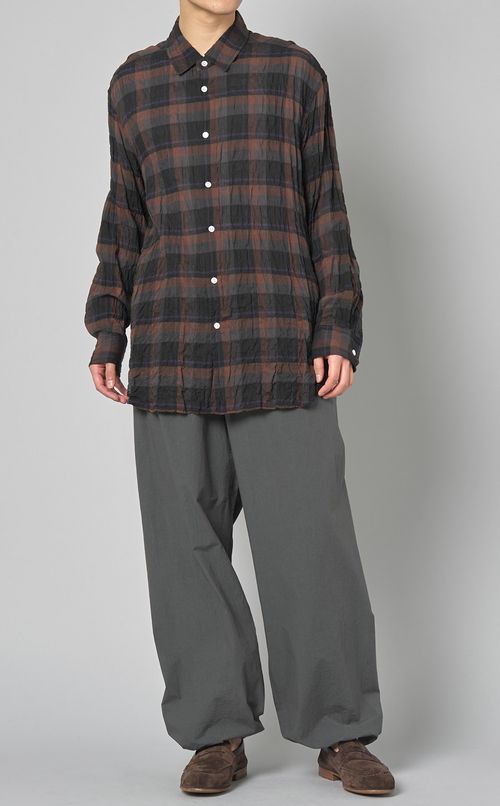 シャーリングチェックレギュラーシャツ