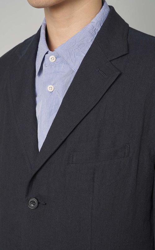 リネンコットンテーラードジャケット