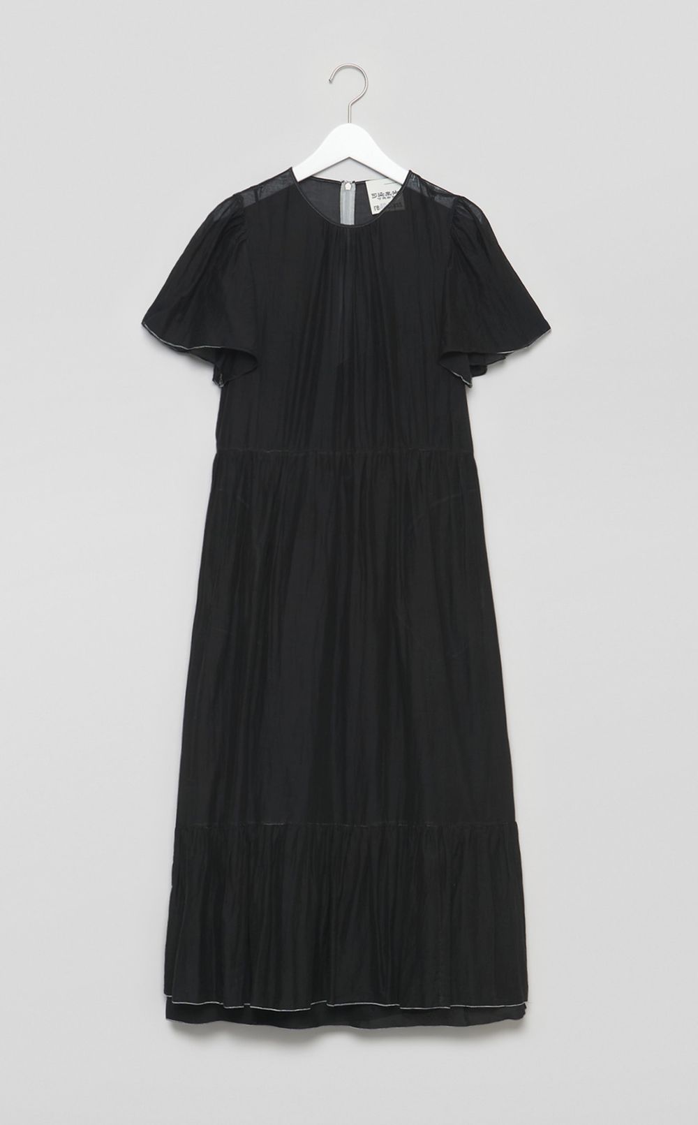 【reADdress】シースルーギャザーミディドレス