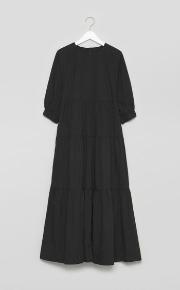 【reADdress】コットン混ティアードワンピース