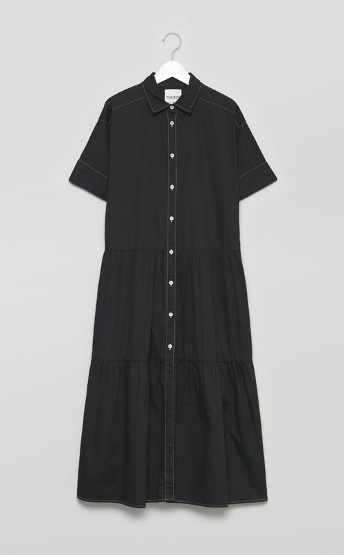 【reADdress】コットンティアードフレアワンピース