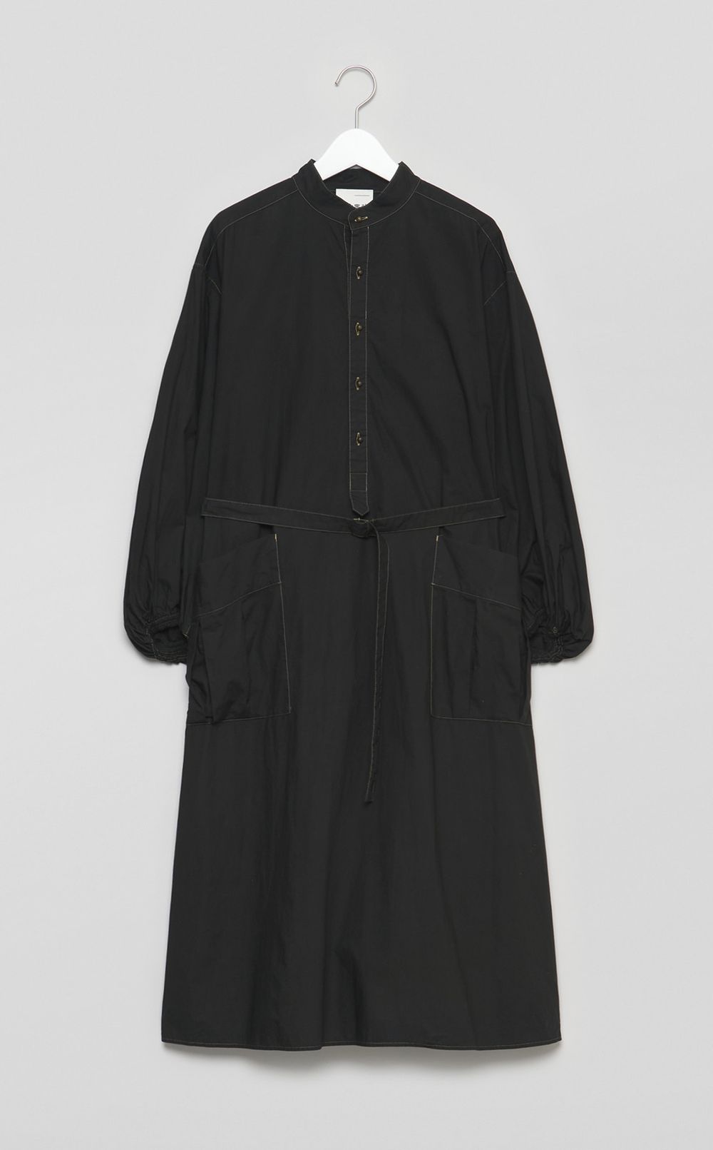 【reADdress】スタンドカラーコットンミリタリードレス