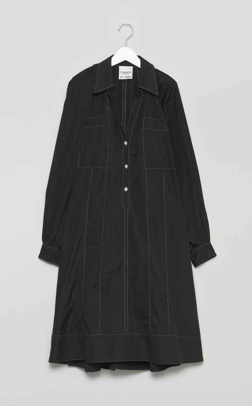 【reADdress】コットンポプリンパフスリーブワンピース