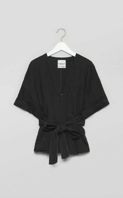 【reADdress】ストライプダブルカフブラウス