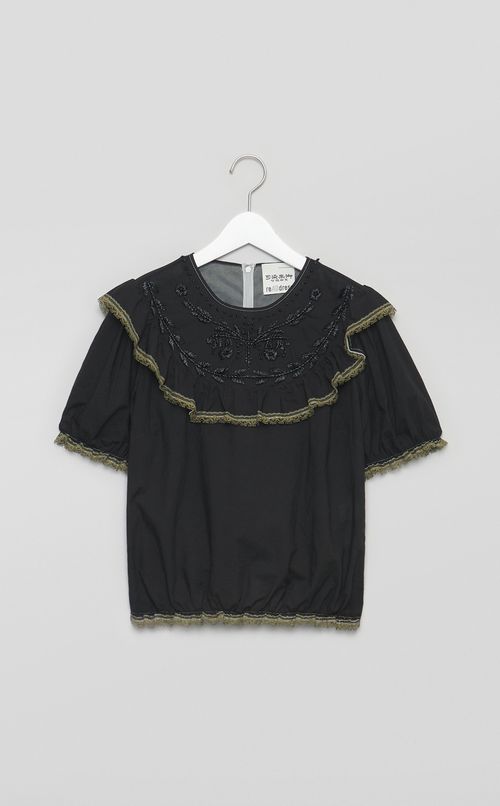 【reADdress】フリルレースプルオーバーブラウス