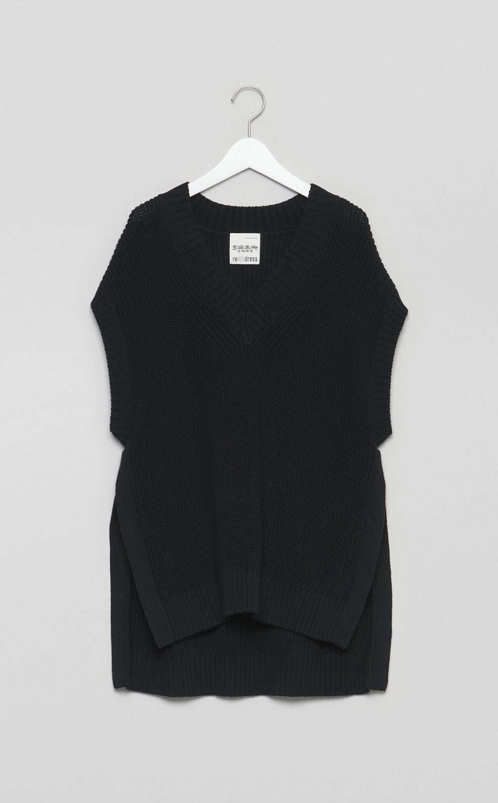 【reADdress】コットンVネックニットベスト