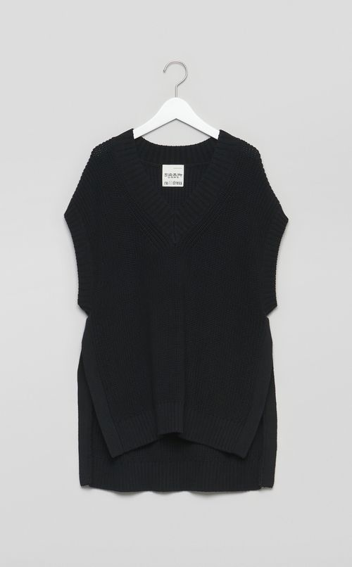 【reADdress】コットンVネックニットベスト