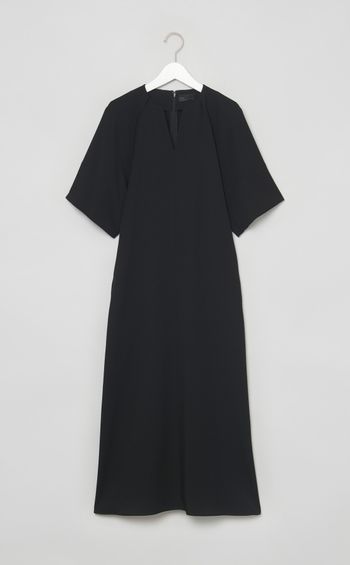 ドットキーネックフレアワンピース