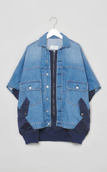 デニムコンビMA-1ポンチョブルゾン