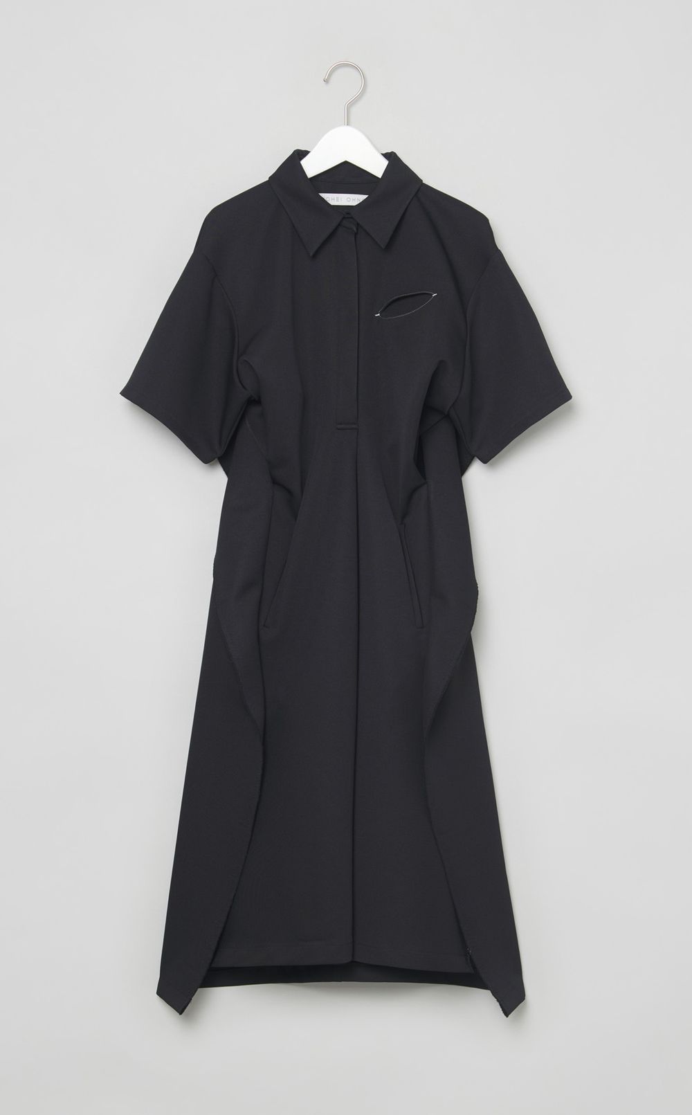 ユニフォームシャツミディワンピース
