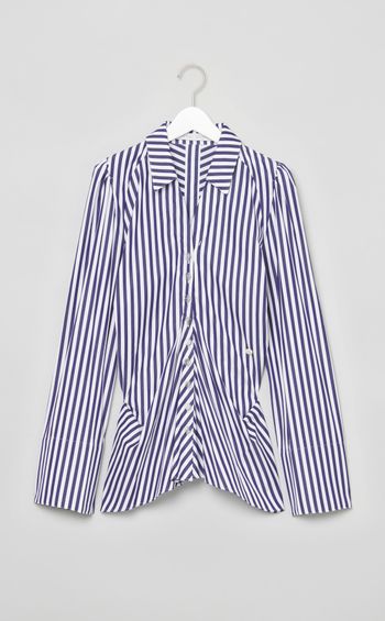 コットンストライプ2wayシャツ