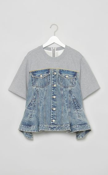 デニムコンビプルオーバー