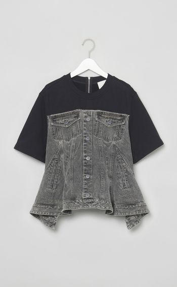 デニムコンビプルオーバー