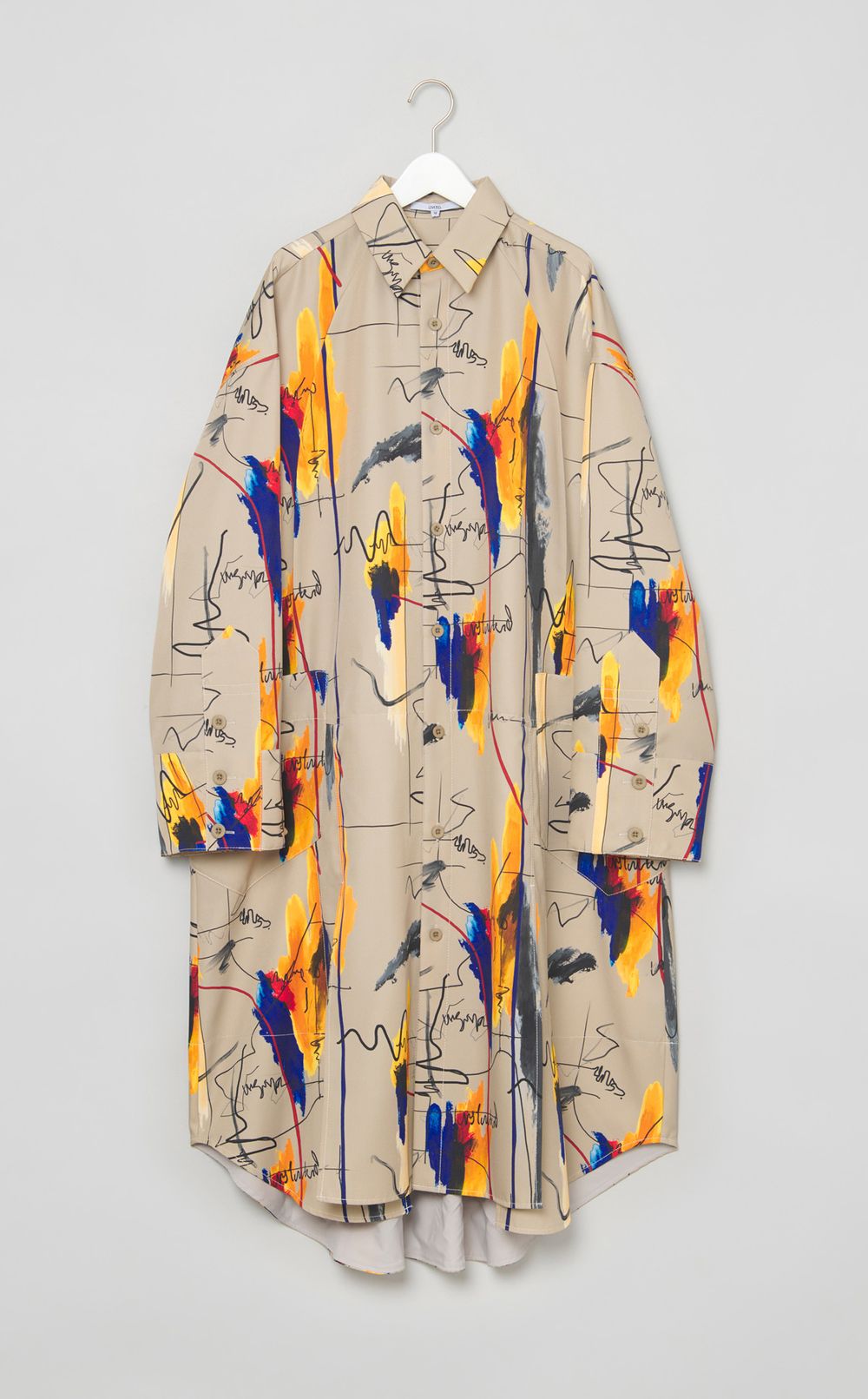 ペイントプリントシャツワンピース