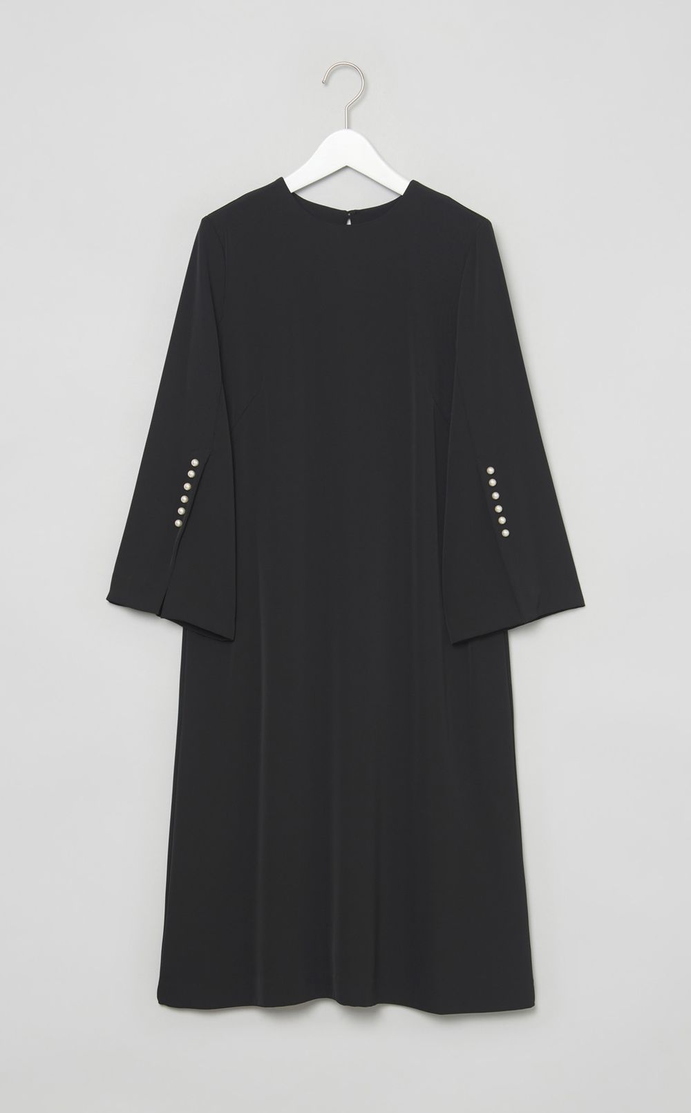 パール付きフレアワンピース