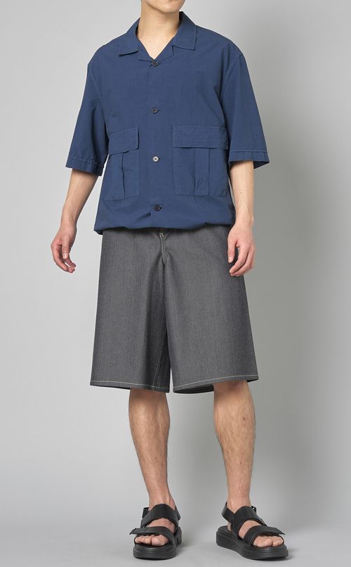 ウールデニムショートパンツ