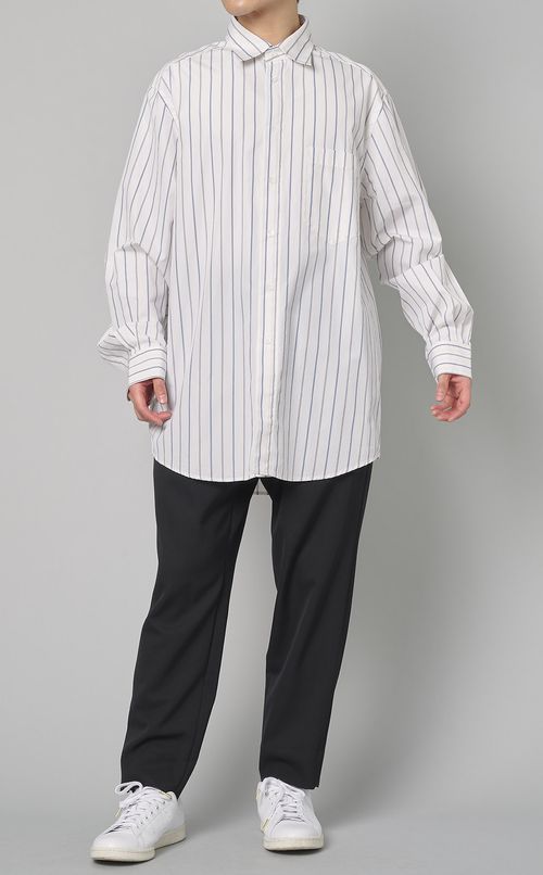 ストライプビッグシルエットシャツ