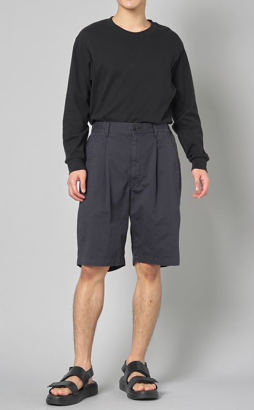 ツイルワンタックワイドショーツ