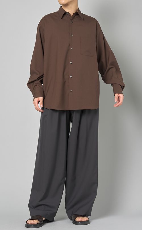 サマーウールプリーツイージーパンツ