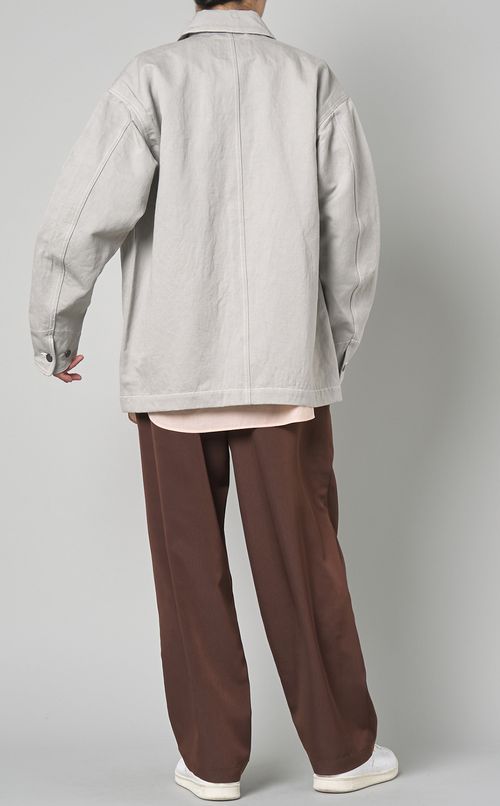 コットンリネンツイルカバーオール