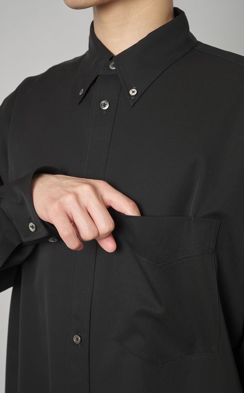 ウールギャバオーバーサイズシャツ