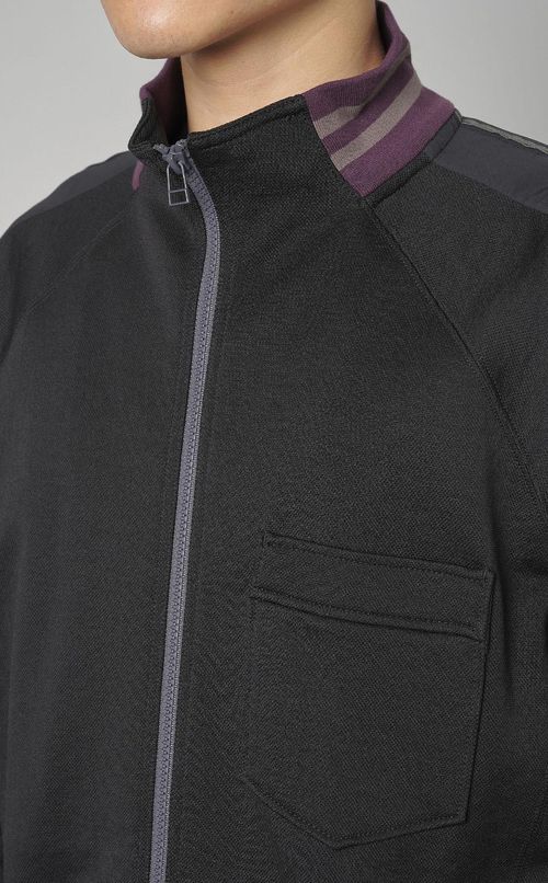 ニットテクスチャージップブルゾン