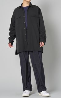 オールドギャバジンコットン シャツジャケット LETO|ウールギャバジンシャツジャケット